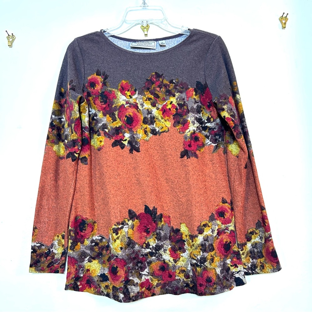 Women’s Simonton Says Vibrant Autumn Colored Soft Knit Tunic XS